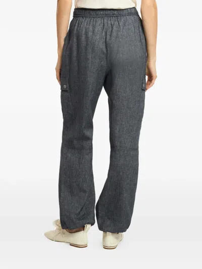 Cinq À Sept Drawstring Cargo Pants In Blue