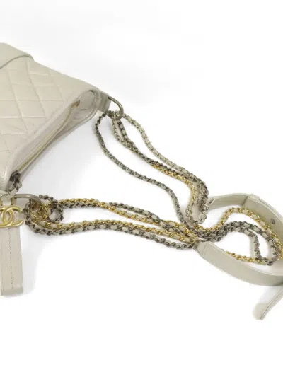 Pre-owned Chanel Small Gabrielle Cc Shoulder Bag In Silver