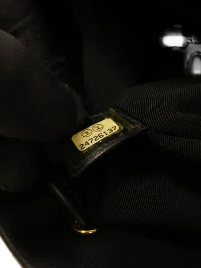 Pre-owned Chanel Quilted Cc Turn-lock Backpack In Black