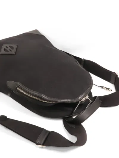 Pre-owned Hermes Allback Canvas Backpack In Black