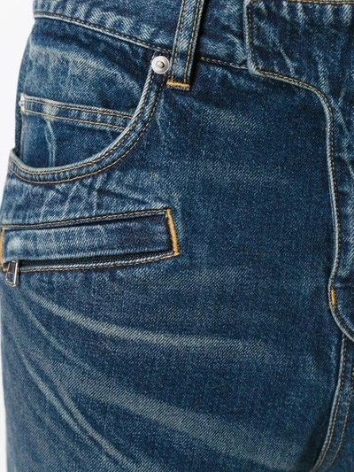 Shop Balmain Dropped Crotch Jeans In Blue