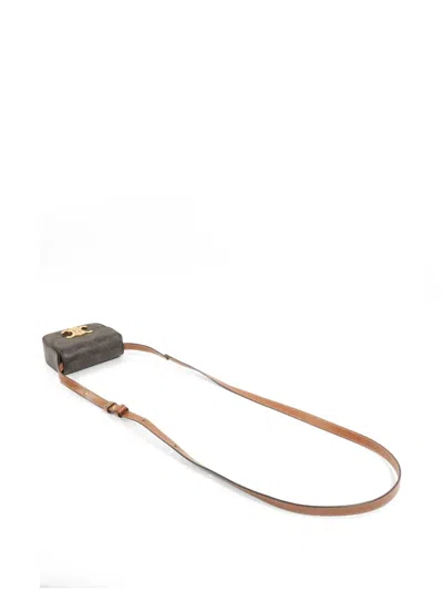 Pre-owned Celine Mini Claude Patterned Mini Bag In Brown
