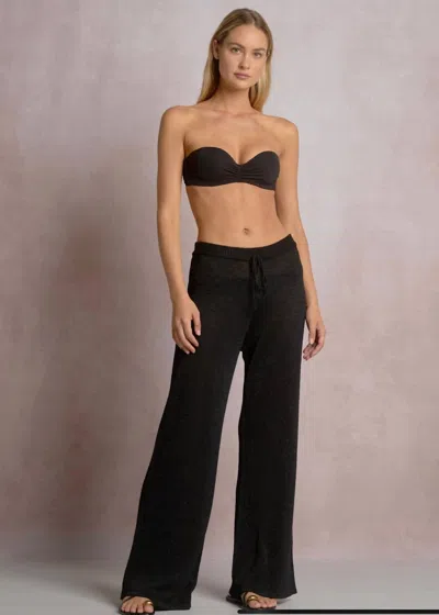 Elan Everyday Ease Drawstring Pants In Black In Black