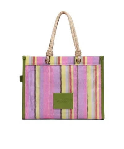 Marc Jacobs Tote Bag Rope Handles Striped Pattern In Multi