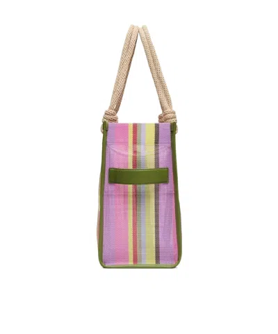 Marc Jacobs Tote Bag Rope Handles Striped Pattern In Multi