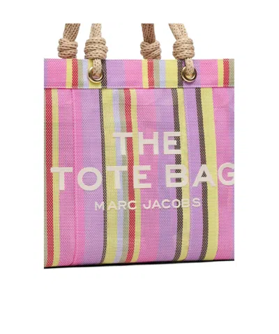 Marc Jacobs Tote Bag Rope Handles Striped Pattern In Multi