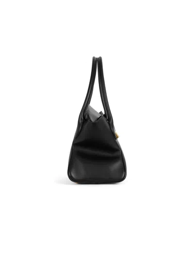 Balmain Medium Pulse Day Bag In Smooth Leather In Black