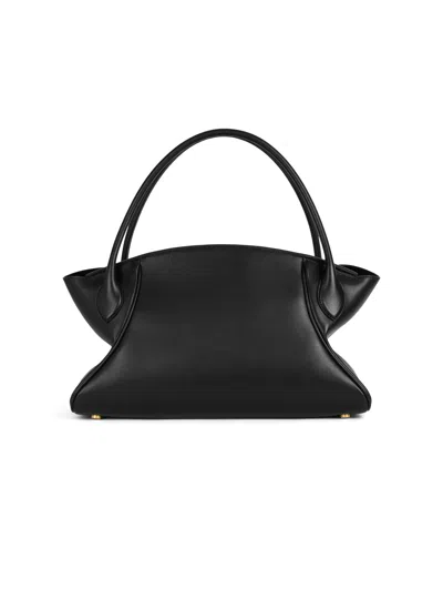 Balmain Medium Pulse Day Bag In Smooth Leather In Black
