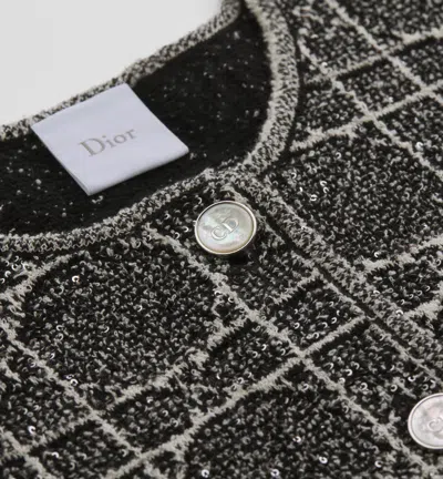 Dior Macrocannage Cropped Jacket In Multi
