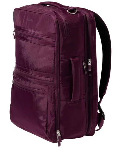 Baggallini Modern Convertible Small Backpack Messenger In Purple