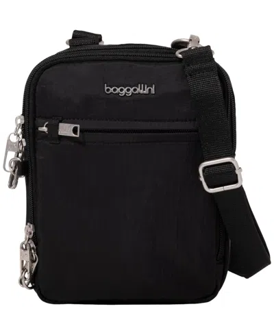 Baggallini Securtex Anti-theft Mini Everything Crossbody Bag In Black