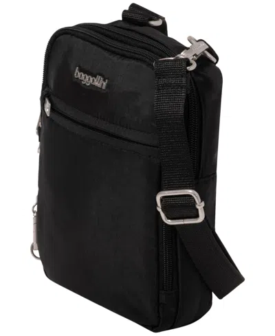 Baggallini Securtex Anti-theft Mini Everything Crossbody Bag In Black