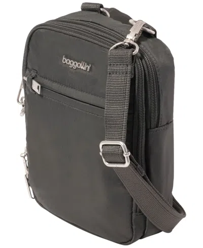 Baggallini Classic Anti-theft Mini Crossbody Handbag In Gray