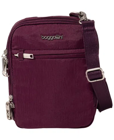 Baggallini Securtex Anti-theft Mini Everything Crossbody In Red