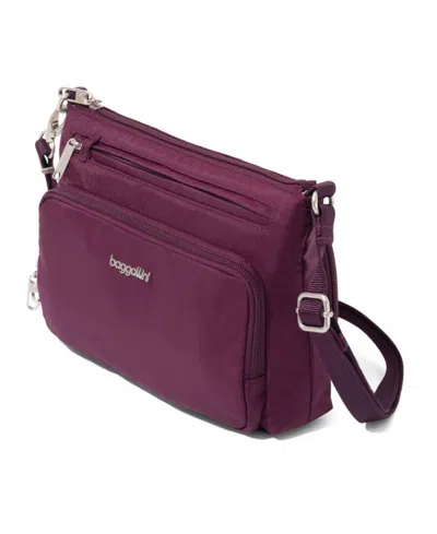 Baggallini Anti-theft Keepsake Small Crossbody Handbag In Purple