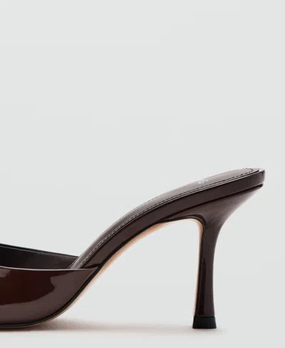 Mango Pointed-heel Sandals In Chocolate