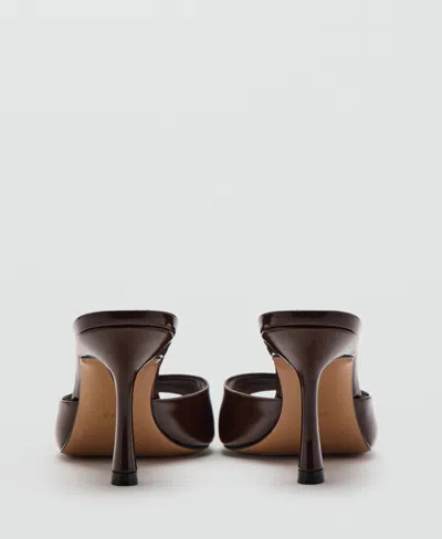 Mango Pointed-heel Sandals In Chocolate
