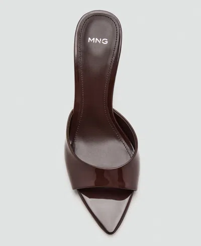 Mango Pointed-heel Sandals In Chocolate