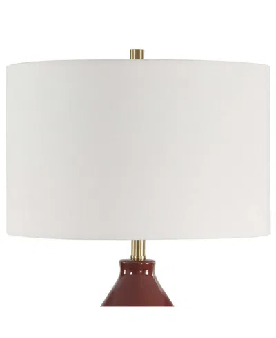 Uttermost Gourd 30.5" Ceramic Table Lamp In Red