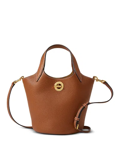 Veronica Beard Anchor Leather Top Handle Bag In Brown