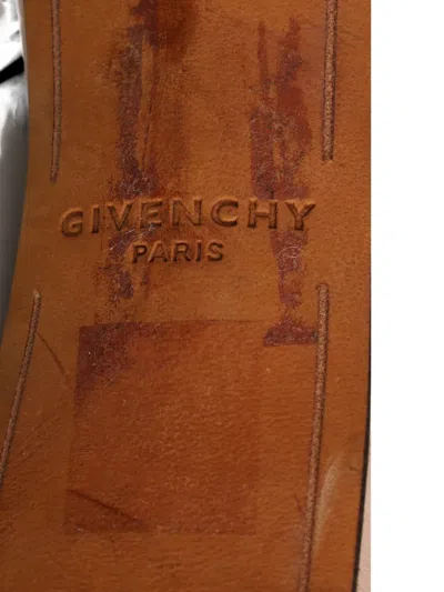 Pre-owned Givenchy T-strap Leather Platform Sandals In Neutral