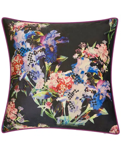 Edie Home Iris Decorative Throw Pillow In Black