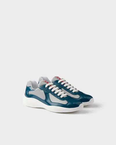Prada Mesh Panel Low-top Sneakers In Multi