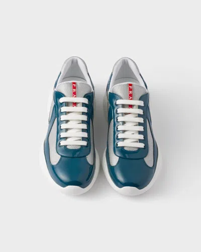 Prada Mesh Panel Low-top Sneakers In Multi