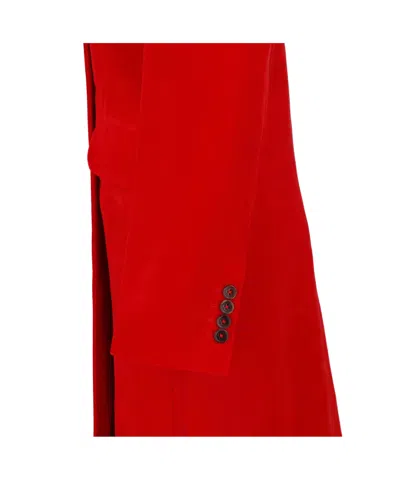 Jil Sander Tailored Coat Back Vent Double Breasted Lapels In Red