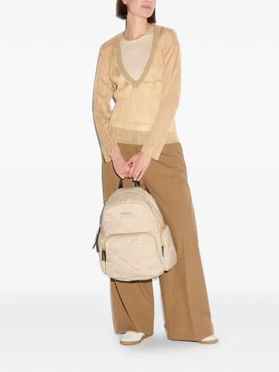 Mz Wallace Madison Quilted Backpack In Neutral