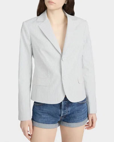 Frame The Stripe Classic Blazer In White