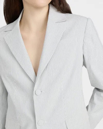 Frame The Stripe Classic Blazer In White
