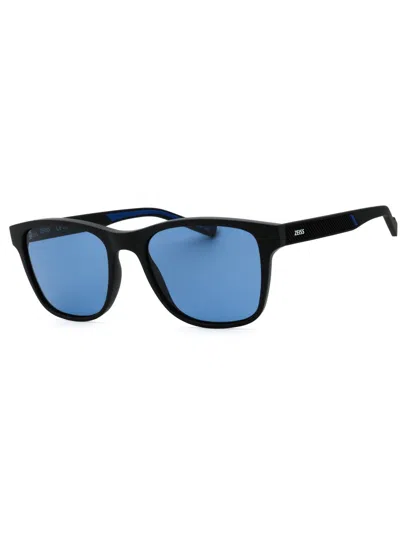 Zeiss Sleek Rectangular Polarized Sunglasses For Men In Black