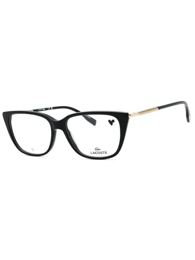Lacoste Chic Rectangular Eyeglasses For Women In Black