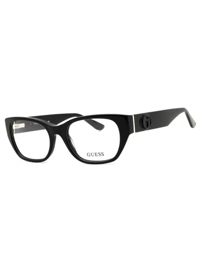 Guess Acetate Rectangular Women's Eyeglasses In Black
