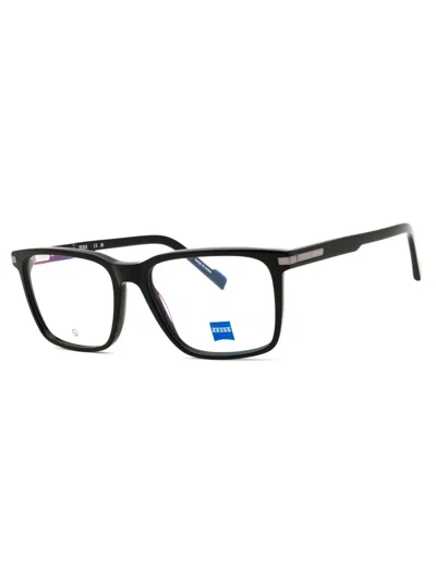 Zeiss Rectangular Acetate Eyeglasses For Men In Black