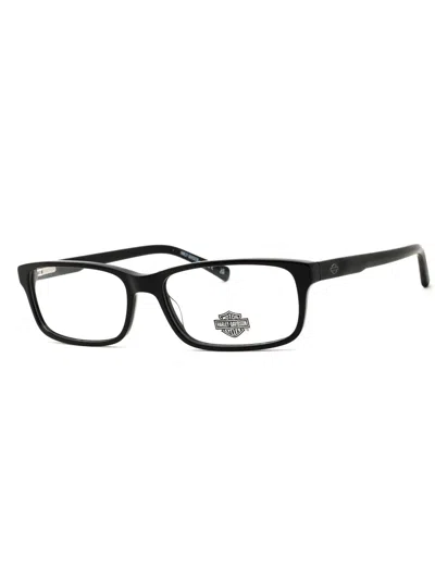 Harley Davidson Hd56 Mini Rectangular Eyeglasses For Men In Black