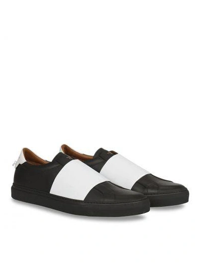 Shop Givenchy Elasticated Strap Sneakers In Black/white