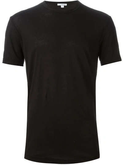 James Perse Round Neck T-shirt In Black