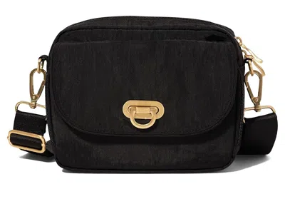 Baggallini Coastal Flip Lock Camera Bag Crossbody In Purple