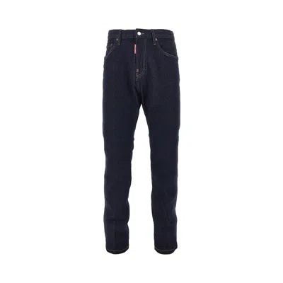 Dsquared2 Straight-leg Cotton Denim Jeans With Logo Detail In Animal Print