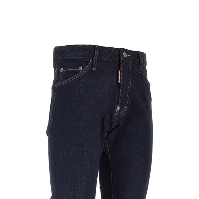 Dsquared2 Cool Guy Logo-patch Jeans In Blue