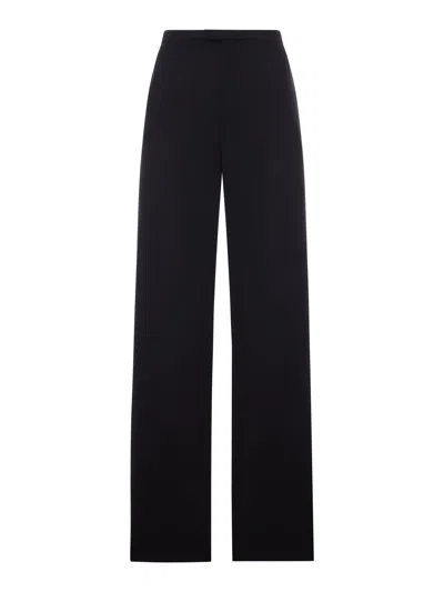 Gucci Stretch Wool Blend High Waist Trousers In Black