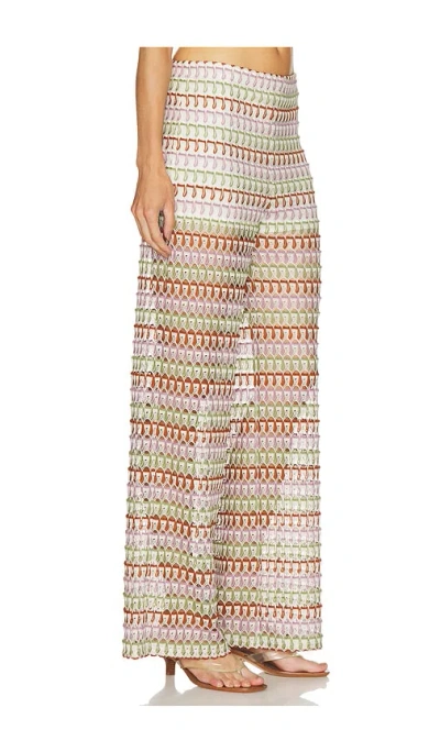 Veronica Beard Womens Deep Ochre Dove Multi Fatima Wide-leg Crochet-knit Trousers
