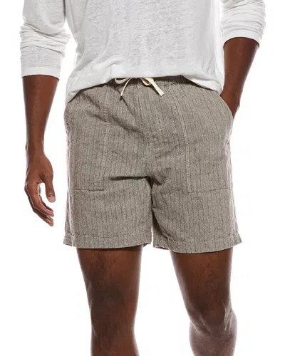 Jason Wu Drawstring Pull-on Linen-blend Short In Brown