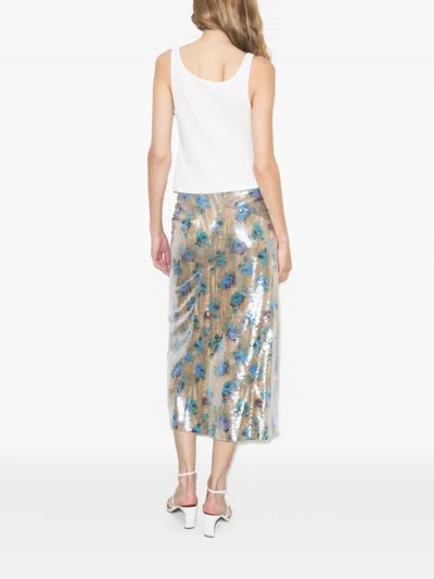 Tory Burch Sequin Skirt In Multi