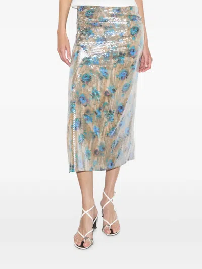 Tory Burch Sequin Skirt In Multi