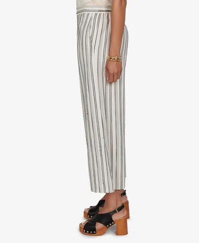 Ruby Rd. Petite Textured Stripe Elastic Waist Cropped Pants In Multi