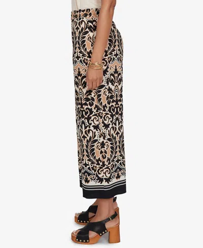 Ruby Rd. Petite Damask Textured Elastic Waist Pants In Multi