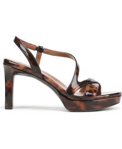 Naturalizer Wide Width Abby Platform Sandal In Brown